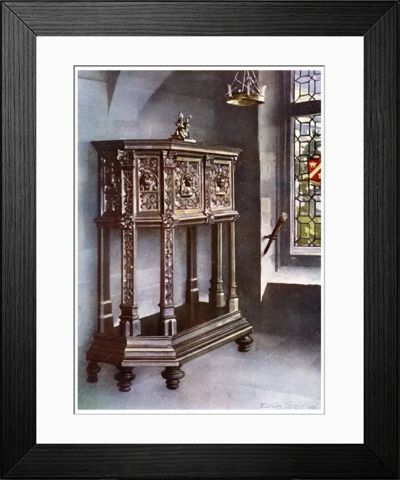Framed Print : Francis I petite credence, French, 1910. Artist: Edwin Foley Framed Print : Francis I petite credence, French, 1910. Artist: Edwin Foley