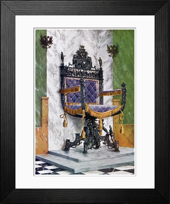 Framed Print : Wrought steel chair, 1910. Artist: Edwin Foley Framed Print : Wrought steel chair, 1910. Artist: Edwin Foley