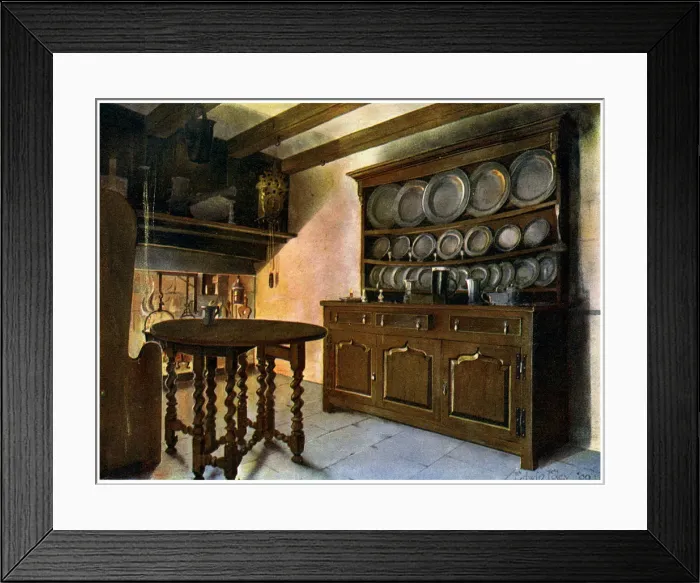 Framed Print : Oak Welsh dresser, 1910. Artist: Edwin Foley Framed Print : Oak Welsh dresser, 1910. Artist: Edwin Foley