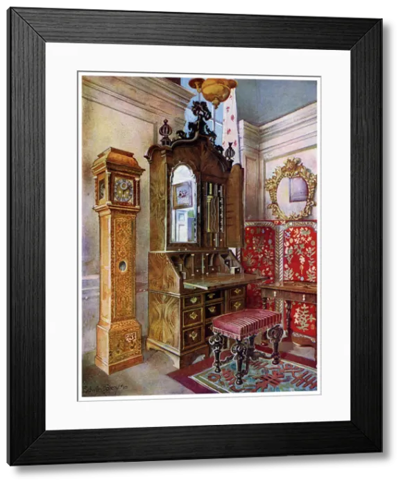 Framed Print : A group of early 18th century furniture, 1910. Artist: Edwin Foley Framed Print : A group of early 18th century furniture, 1910. Artist: Edwin Foley