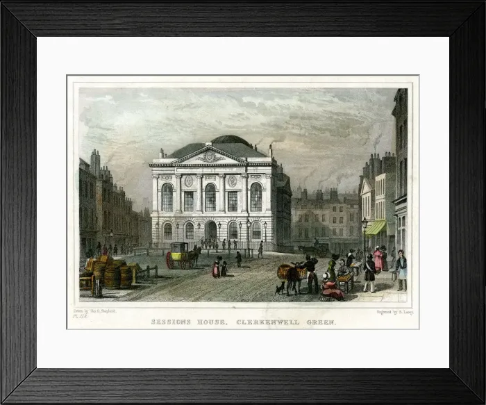 Framed Print : Sessions House, Clerkenwell Green, Islington, London, 1831. Artist:s Lacey Framed Print : Sessions House, Clerkenwell Green, Islington, London, 1831. Artist:s Lacey