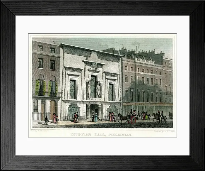 Framed Print : Egyptian Hall, Piccadilly, London, 1828. Artist: A McClatchie Framed Print : Egyptian Hall, Piccadilly, London, 1828. Artist: A McClatchie