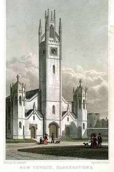 New Church, Haggerston, Hackney, London, 1827. Artist: William Deeble