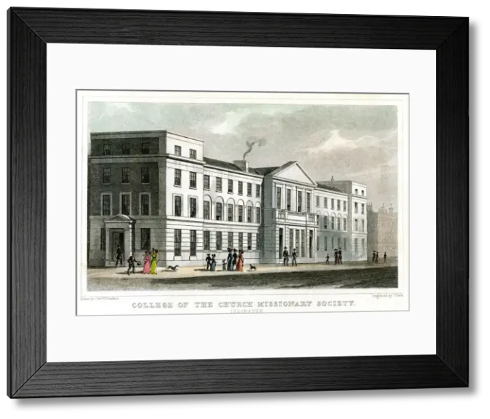 Framed Print : College of the Church Missionary Society, Islington, London, 1827. Artist: Thomas Dale Framed Print : College of the Church Missionary Society, Islington, London, 1827. Artist: Thomas Dale