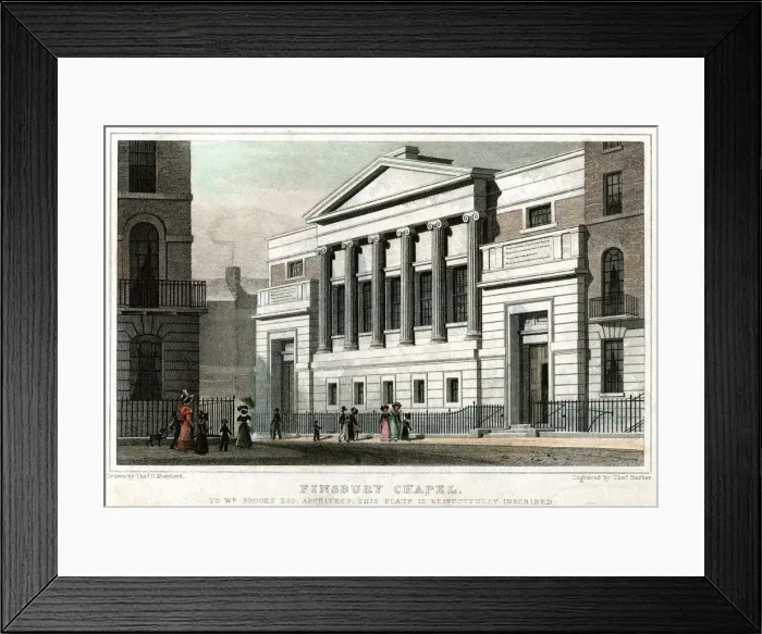 Framed Print : Finsbury Chapel, City of London, 1827. Artist: Thomas Barber Framed Print : Finsbury Chapel, City of London, 1827. Artist: Thomas Barber