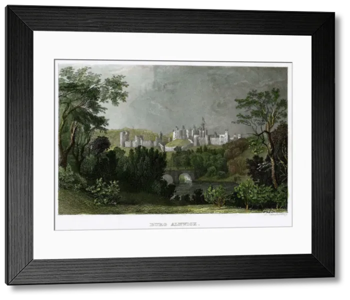 Framed Print : Alnwick Castle, Northumberland, 18th-19th century. Artist: L Kunstvortag Framed Print : Alnwick Castle, Northumberland, 18th-19th century. Artist: L Kunstvortag