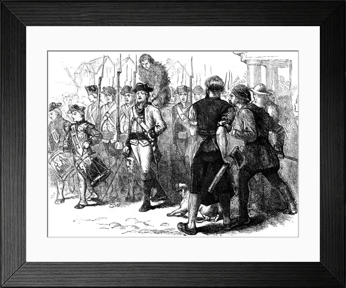 Framed Print : A countryman tarred and feathered, America, c1770s (c1880) Framed Print : A countryman tarred and feathered, America, c1770s (c1880)
