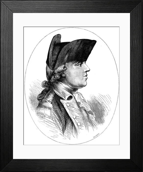 Framed Print : John Burgoyne, 18th century British general, c1880 Framed Print : John Burgoyne, 18th century British general, c1880