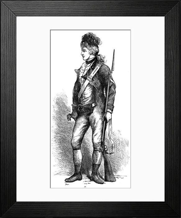 Framed Print : A real American rifleman, c1776-1780 (c1880) Framed Print : A real American rifleman, c1776-1780 (c1880)