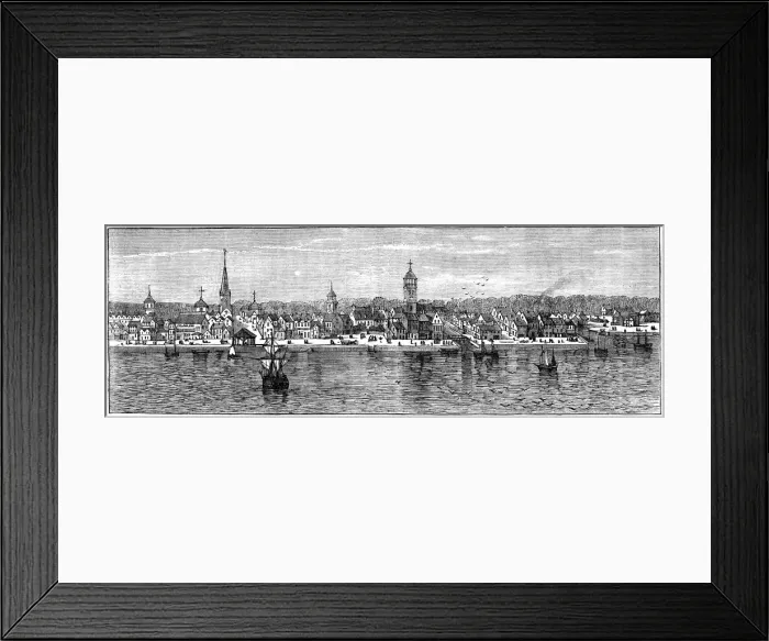 Framed Print : New York in the middle of the 18th century, (c1880) Framed Print : New York in the middle of the 18th century, (c1880)