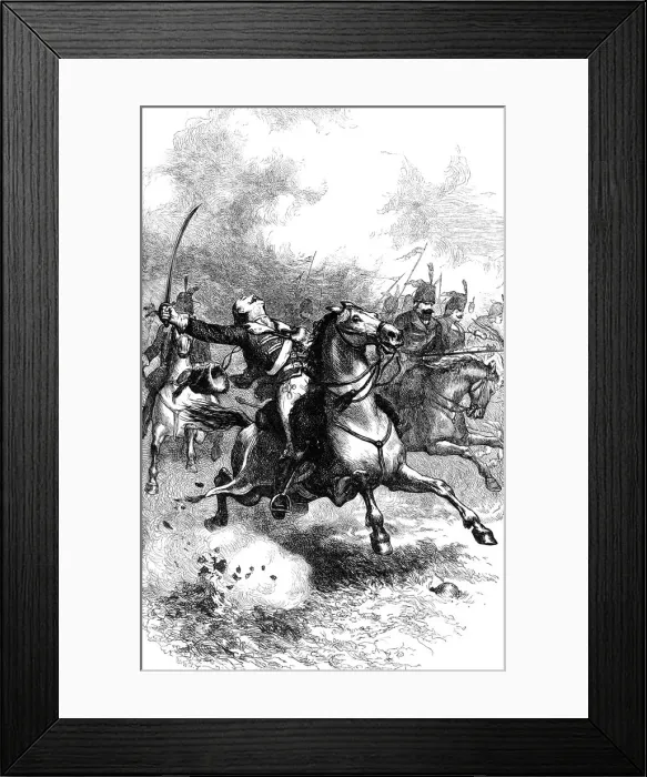 Framed Print : The Charge of Pulaski, c1880 Framed Print : The Charge of Pulaski, c1880