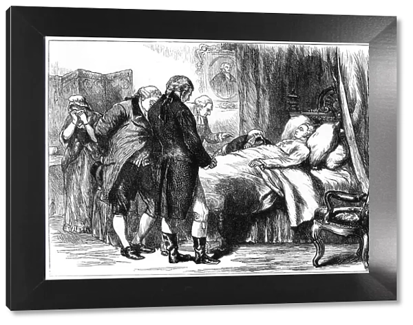 George Washington on his deathbed, Mount Vernon, Virginia, USA, 1799 (c1880)