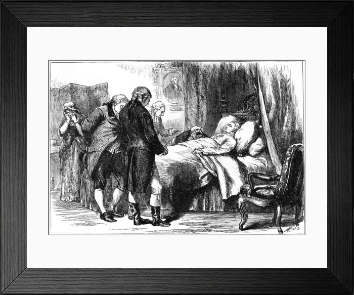 Framed Print : George Washington on his deathbed, Mount Vernon, Virginia, USA, 1799 (c1880) Framed Print : George Washington on his deathbed, Mount Vernon, Virginia, USA, 1799 (c1880)