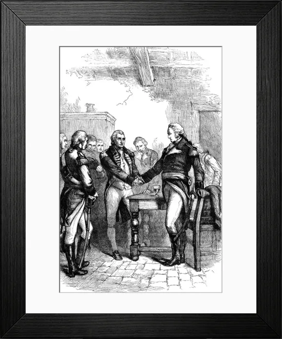 Framed Print : Washington taking leave of his old comrades, 1783 (c1880) Framed Print : Washington taking leave of his old comrades, 1783 (c1880)