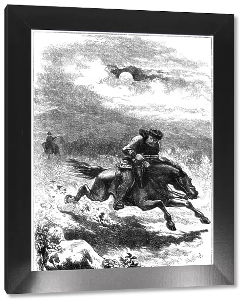 Pursuit of Paul Revere, the scout, 1775 (c1880)