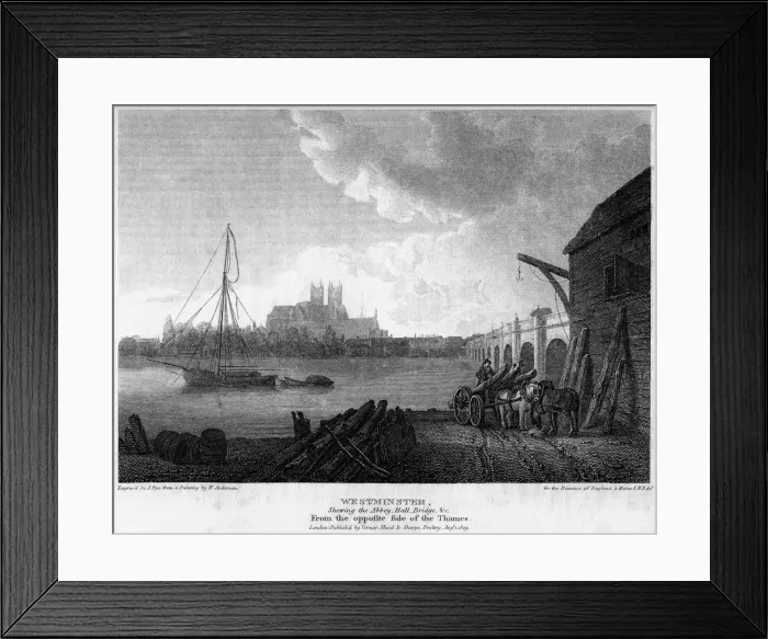 Framed Print : Westminster, London, 1809. Artist: J Pye Framed Print : Westminster, London, 1809. Artist: J Pye