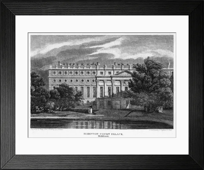 Framed Print : Hampton Court Palace, London, 1814. Artist: J Shury Framed Print : Hampton Court Palace, London, 1814. Artist: J Shury