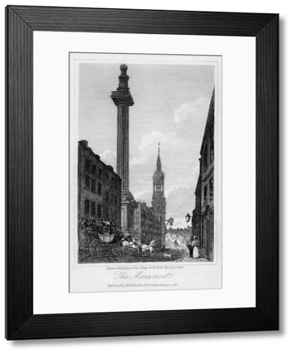 Framed Print : The Monument, City of London, 1817. Artist: J Greig Framed Print : The Monument, City of London, 1817. Artist: J Greig