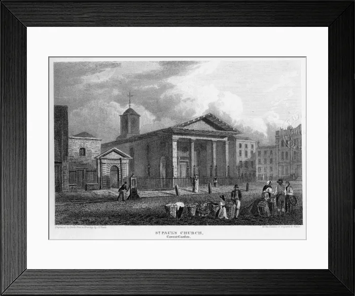 Framed Print : St Pauls Church, Covent Garden, Westminster, London, 1816. Artist: Lewis Allen Framed Print : St Pauls Church, Covent Garden, Westminster, London, 1816. Artist: Lewis Allen