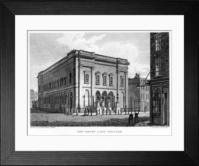 Framed Print : New Drury Lane Theatre, Westminster, London, 1813. Artist: Busby Framed Print : New Drury Lane Theatre, Westminster, London, 1813. Artist: Busby