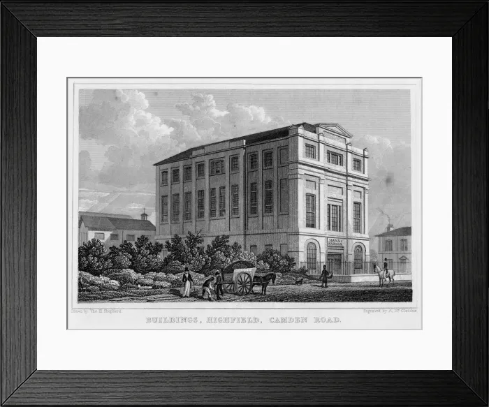 Framed Print : Buildings, Highfield, Camden Road, London, 1829. Artist: A McClatchie Framed Print : Buildings, Highfield, Camden Road, London, 1829. Artist: A McClatchie