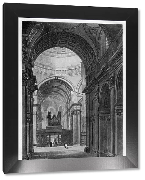 Interior of St Pauls Cathedral, City of London, 1816. Artist: Hobson
