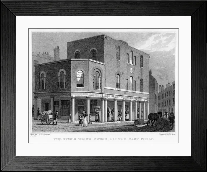 Framed Print : The Kings Weigh House, Little East Cheap, City of London, 19th century. Artist: R Acon Framed Print : The Kings Weigh House, Little East Cheap, City of London, 19th century. Artist: R Acon