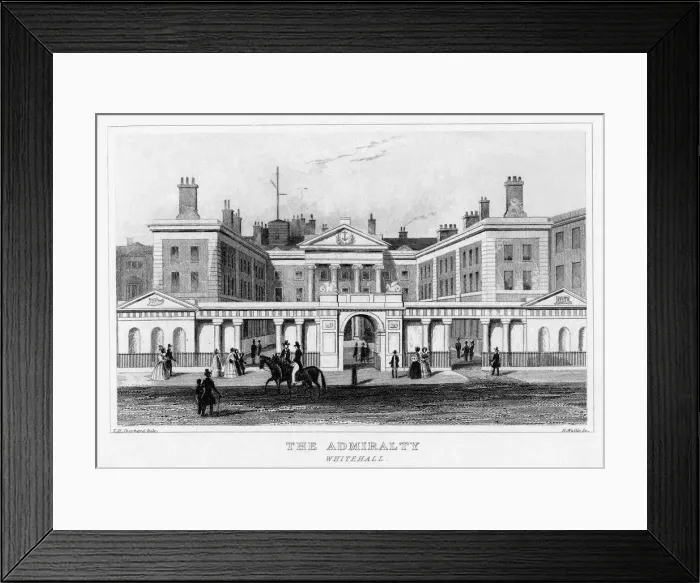 Framed Print : The Admiralty, Whitehall, Westminster, London, 19th century. Artist: H Wallis Framed Print : The Admiralty, Whitehall, Westminster, London, 19th century. Artist: H Wallis