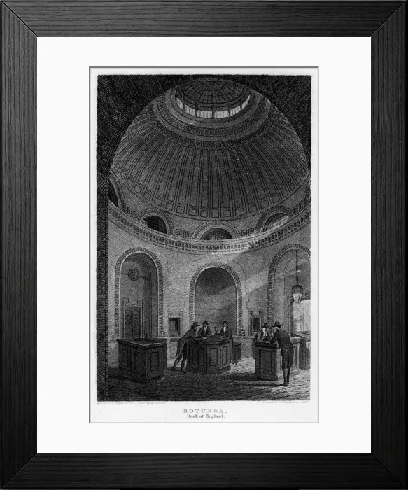 Framed Print : Rotunda, Bank of England, City of London, 1816. Artist: Matthews Framed Print : Rotunda, Bank of England, City of London, 1816. Artist: Matthews