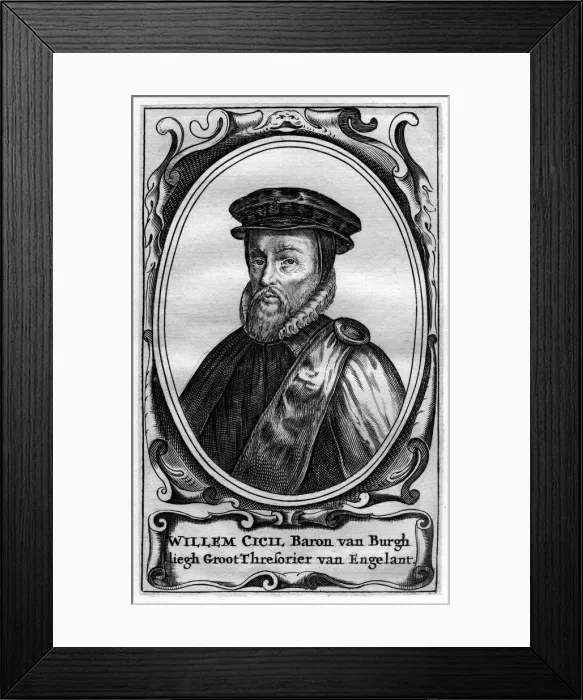 Framed Print : Willem Cecil, 1st Baron Burghley, 16th century English statesman Framed Print : Willem Cecil, 1st Baron Burghley, 16th century English statesman
