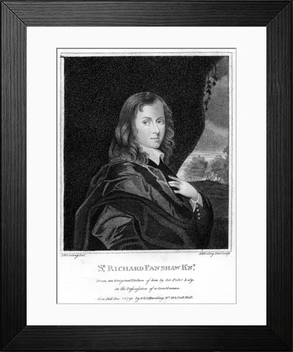 Framed Print : Sir Richard Fanshawe, 17th century English diplomat and author, 1792. Artist: E Harding