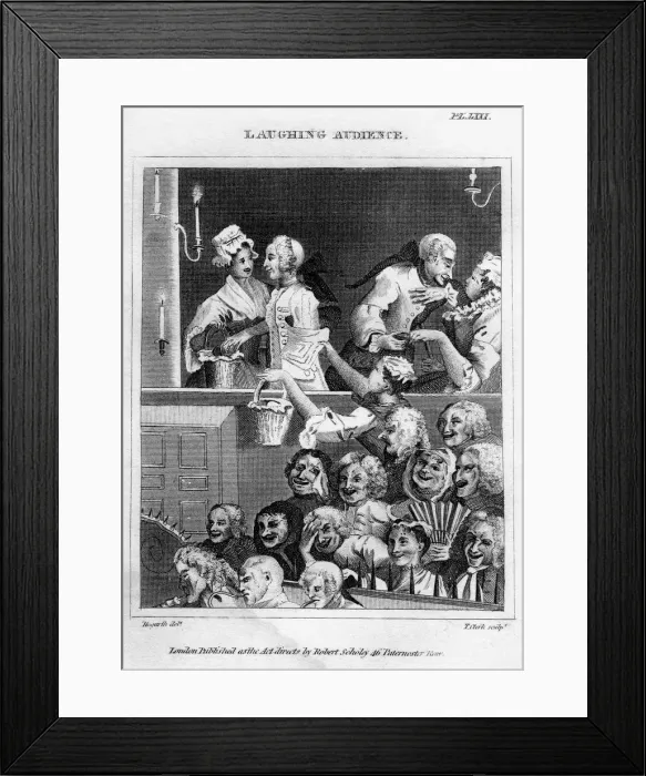 Framed Print : Laughing Audience, 18th century. Artist: Thomas Clerk Framed Print : Laughing Audience, 18th century. Artist: Thomas Clerk