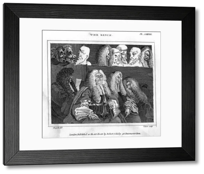 Framed Print : The Bench, 18th century. Artist: Thomas Clerk Framed Print : The Bench, 18th century. Artist: Thomas Clerk