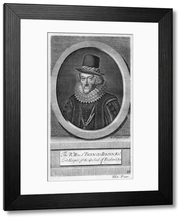 Framed Print : Sir Francis Bacon, Viscount St Albans, English philosopher, scientist and statesman. Artist: M van de Gucht Framed Print : Sir Francis Bacon, Viscount St Albans, English philosopher, scientist and statesman. Artist: M van de Gucht