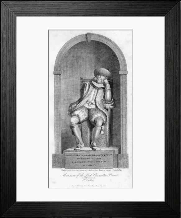 Framed Print : Monument of Sir Francis Bacon, St Michaels Church, St Albans, Hertfordshire, 1806. Artist: G Cooke Framed Print : Monument of Sir Francis Bacon, St Michaels Church, St Albans, Hertfordshire, 1806. Artist: G Cooke