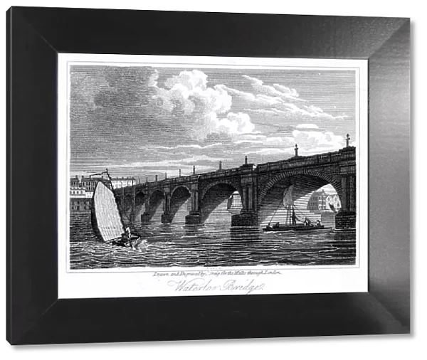 Waterloo Bridge, London, 1817. Artist: J Greig