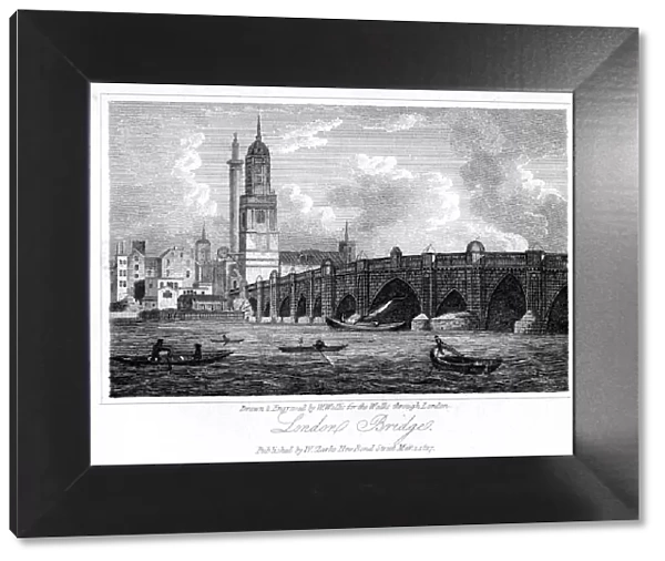 London Bridge, London, 1817. Artist: W Wallis