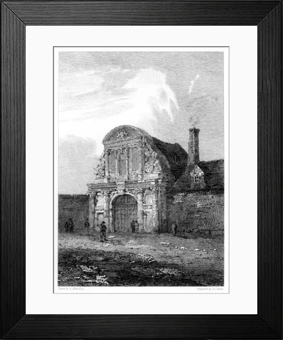 Framed Print : Gateway, Tilbury Fort, Essex, 1810. Artist: G Cooke Framed Print : Gateway, Tilbury Fort, Essex, 1810. Artist: G Cooke