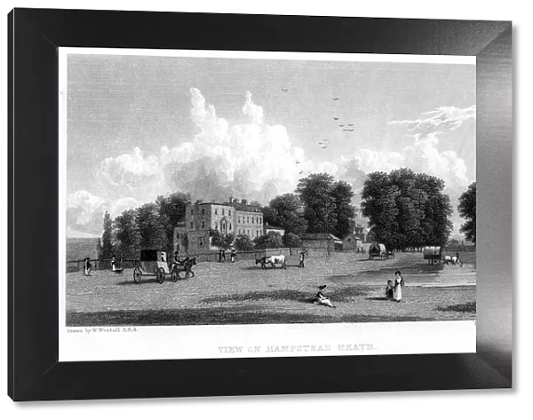 View on Hampstead Heath, London, 19th century. Artist: E Finden