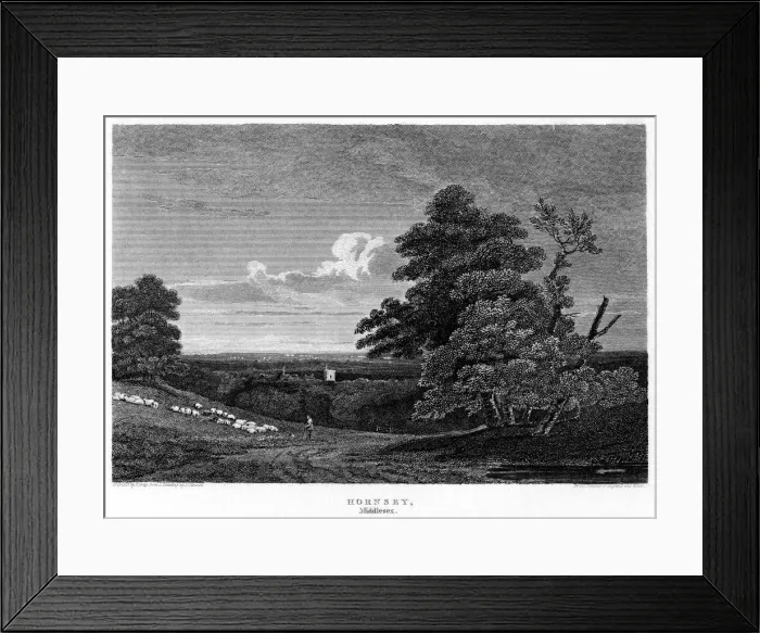 Framed Print : Hornsey, London, 1811. Artist: J Greig Framed Print : Hornsey, London, 1811. Artist: J Greig
