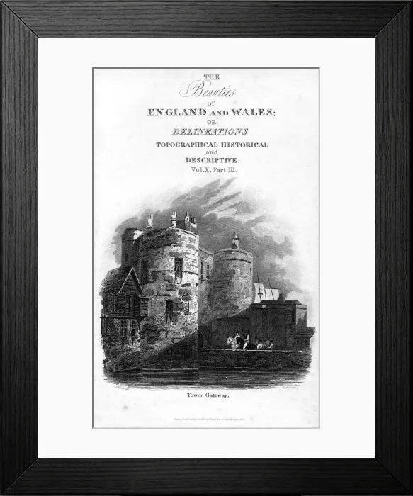 Framed Print : Tower Gateway, Tower of London, 1815. Artist: Sands Framed Print : Tower Gateway, Tower of London, 1815. Artist: Sands