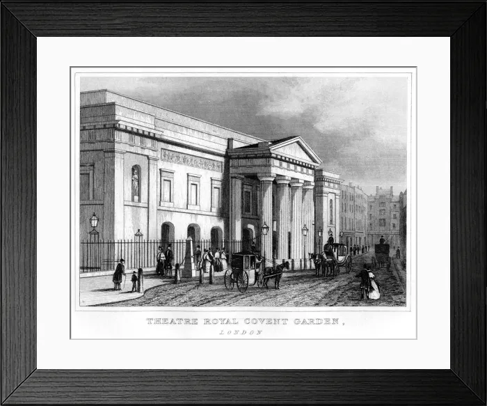 Framed Print : Theatre Royal Covent Garden, Westminster, London, 19th century Framed Print : Theatre Royal Covent Garden, Westminster, London, 19th century