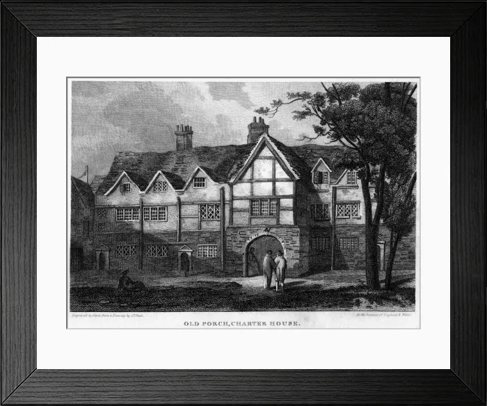 Framed Print : Old porch, Charterhouse, London, 1815. Artist: Owen Framed Print : Old porch, Charterhouse, London, 1815. Artist: Owen