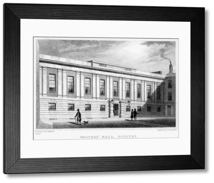 Framed Print : Grocers Hall, Poultry, City of London, 19th century. Artist: William Radclyffe Framed Print : Grocers Hall, Poultry, City of London, 19th century. Artist: William Radclyffe