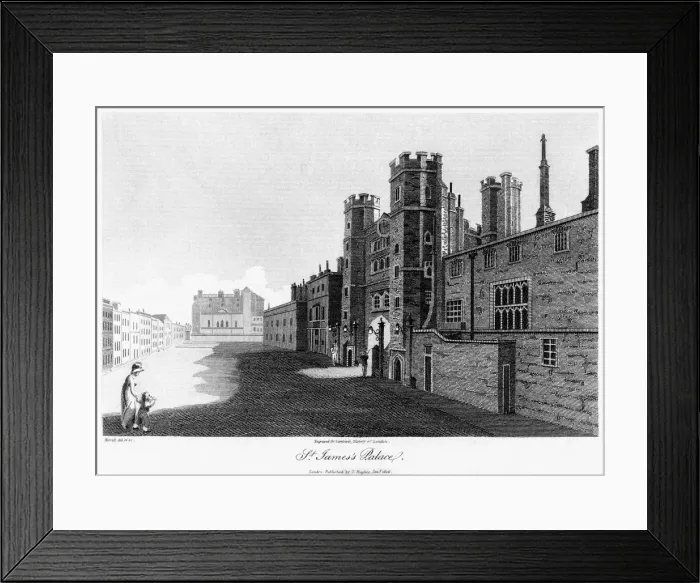 Framed Print : St Jamess Palace, Westminster, London, 1806. Artist: A Birrell Framed Print : St Jamess Palace, Westminster, London, 1806. Artist: A Birrell