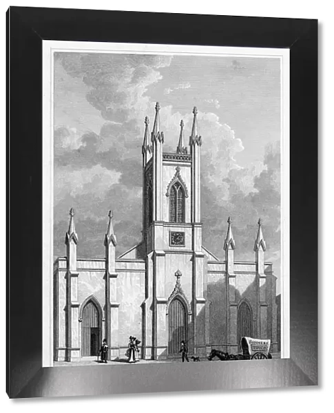 New church, Somers Town, Camden, London, 1827. Artist: William Deeble