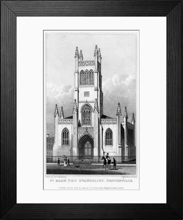 Framed Print : Church of St Mark the Evangelist, Pentonville, Islington, London, 1828. Artist:s Lacey Framed Print : Church of St Mark the Evangelist, Pentonville, Islington, London, 1828. Artist:s Lacey