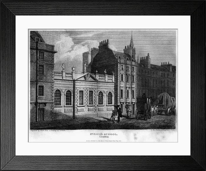 Framed Print : St Pauls School, City of London, 1814. Artist: Owen Framed Print : St Pauls School, City of London, 1814. Artist: Owen