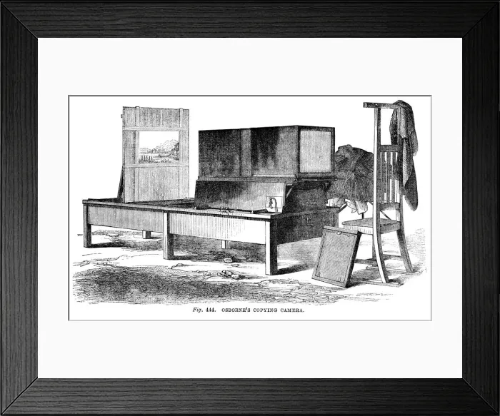 Framed Print : Osbornes Copying Camera, 1866 Framed Print : Osbornes Copying Camera, 1866
