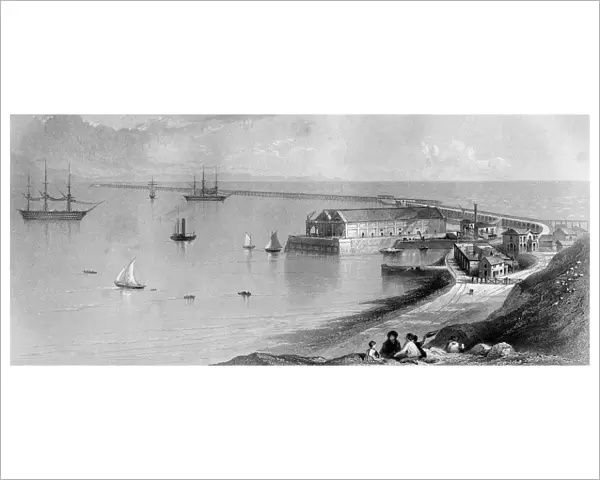Portland Harbour and Breakwater, 1866